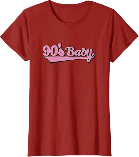 Vista 25 de 90s Baby Nostalgia Camiseta retro rosa con diseño estético, Blanco