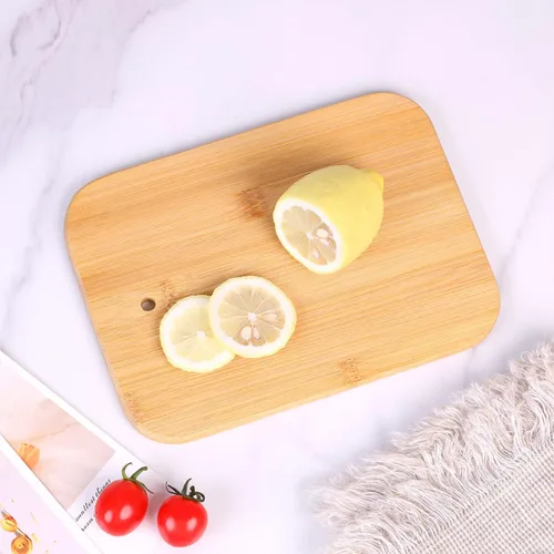 Vista 9 de Juego de tablas de cortar de bambú para cocina,Tablas de cortar pequeñas con soporte,Tablas de servir para sándwich queso comida desayuno
