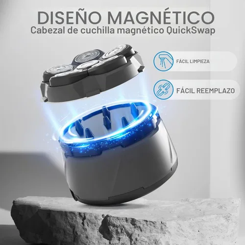 Vista 3 de HUMMINGBIRD MK3 Stealth Edition - Maquinilla de afeitar eléctrica sin nick para hombres, inalámbrica USB C recargable, afeitado impermeable