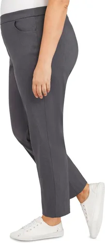 Vista 4 de Alfred Dunner Camisa con volantes delanteros para mujer Gris