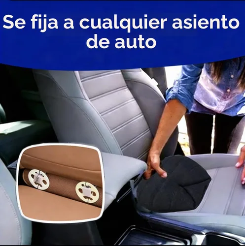 Vista 5 de Big Hippo Cojín ortopédico de espuma viscoelástica para silla de alivio del dolor de coxis y ciática en forma de U, soporte ergonómico de postura