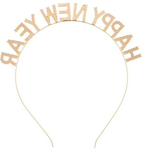 Vista 3 de Apone Fatu Tiara de diadema de Año Nuevo con diamantes de imitación brillantes para mujer, accesorio para el cabello