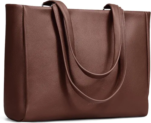 Vista 11 de befen Bolso Tote de Trabajo para Laptop de Cuero Genuino para Mujeres Damas Totes Bolsos de Hombro Carteras Bandolera Bolso de Mano