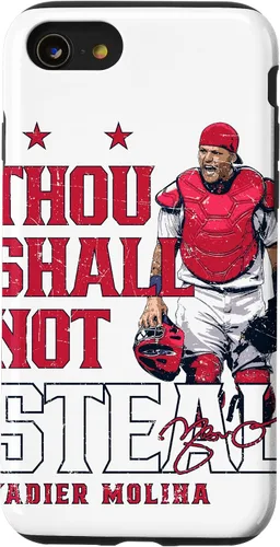 Vista 18 de Thou Shall Not Steal Yadier Molina St Louis MLBPA - Carcasa para iPhone 17