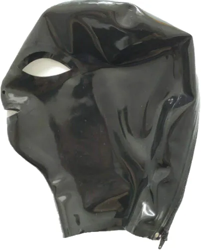 Vista 2 de Capucha de látex hecha a mano máscara de goma para Catsuit Hermosa niña Club Wear Disfraces Pelota Cosplay