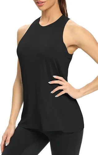 Vista 4 de Mippo - Camisetas de entrenamiento para mujeres, Camisetas de yoga atléticas, Camisetas de deportes para corredores
