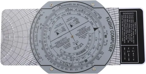 Vista 6 de E6B Flight Computer Aviation Navigation Slide Rule Flight Vector Ruler