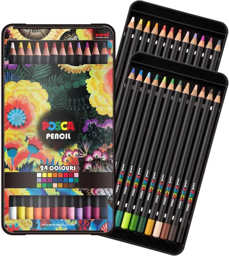 Vista 12 de uni POSCA Lápices de Colores, Mina de 4.0mm, Juego Surtido, Paquete de 36