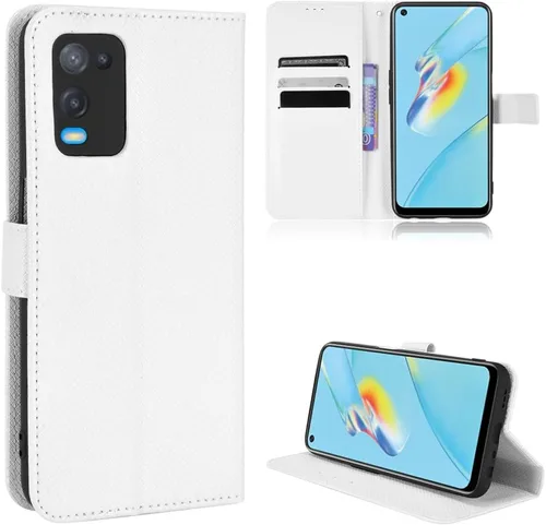 Vista 8 de Funda para Oppo A54 4G Funda de piel sintética con tapa para Oppo A54 4G CPH2239, color negro