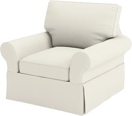 Vista 5 de Funda de algodón compatible con Pottery Barn Basic Grand para sillón XL, 43 pulgadas de ancho