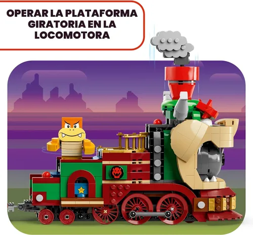 Vista 3 de LEGO Super Mario El Tren Expreso de Bowser - Juguetes de Construcción para Niños y Niñas, Edades 9+ Años - Juego de Simulación con Minifiguras