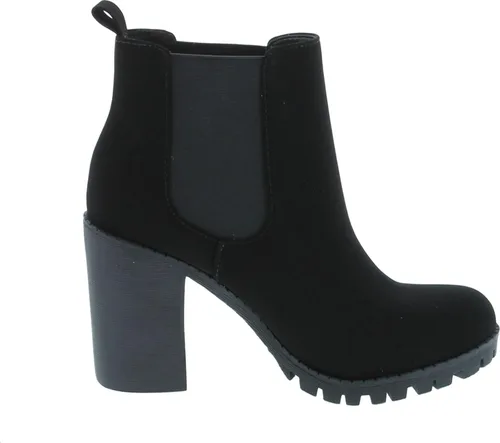 Vista 6 de Soda Glove - Botines con suela con ranuras, elástico lateral y tacón grueso