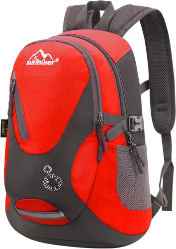 Vista 9 de sunhiker Pequeña mochila de senderismo para mujeres y hombres, 20L, ligera, mochila de viaje, mochila casual para ciclismo, acampar al aire libre