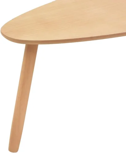 Vista 9 de Mesa auxiliar, mesa de centro y escritorio, mesa de centro de madera maciza adecuada para sala de estar, oficina, balcón, sala de estar familiar