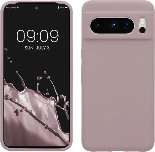 Vista 49 de kwmobile Funda compatible con Google Pixel 7 Pro - Funda de silicona TPU con acabado suave - Piedra antigua