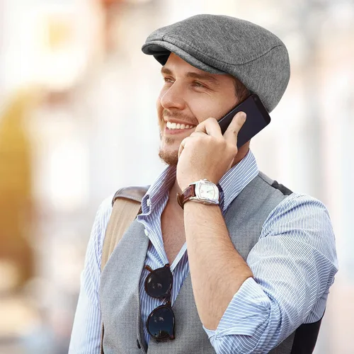 Vista 3 de SATINIOR 4 Pieces Newsboy Hats for Men Flat Caps Irish Hat Cabbie Hunting Cap