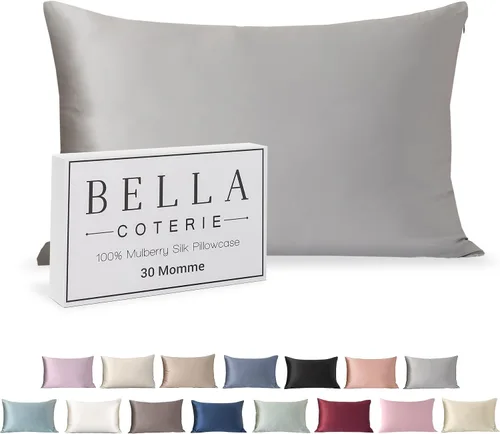 Vista 14 de Bella Coterie - Funda de almohada de seda de lujo para cabello y piel Champán