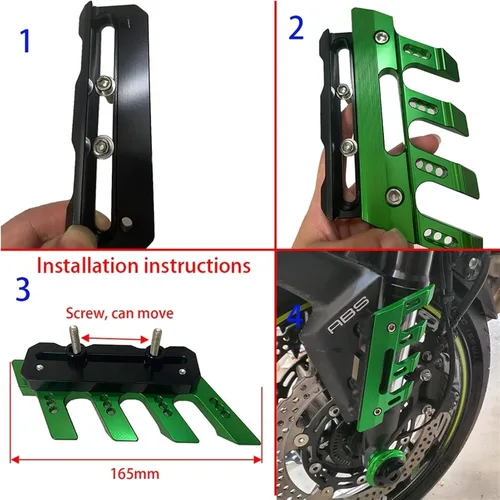 Vista 4 de Protector de guardabarros para motocicleta Kawasaki Ninja H2 SX SE H2R Protector de horquilla delantera Bloque de guardabarros delantero, accesorios
