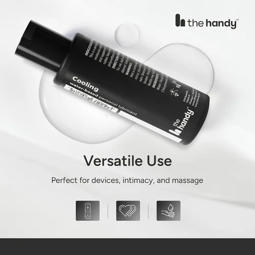Vista 6 de The Handy Cooling Lube Water-Based Personal Lubricant Tingling 2 fl oz Fresh tingle on contact, smooth glide, non-sticky and rinses clean, and