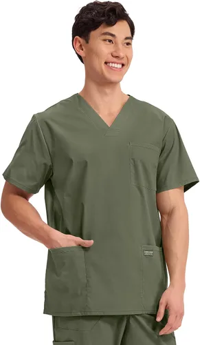 Vista 81 de Cherokee WW Professionals WW695 - Camisa de uniforme sanitario para hombre, con cuello en V