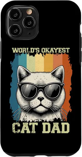 Vista 27 de World's Okayest Cat Dad Cat Lover Animal Father's Day Parent Case for iPhone 16