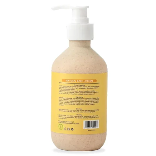 Vista 8 de Loción vegana orgánica para bebés, caléndula y lavanda para una hidratación suave durante el sueño, recién nacidos y todo tipo de piel, botella