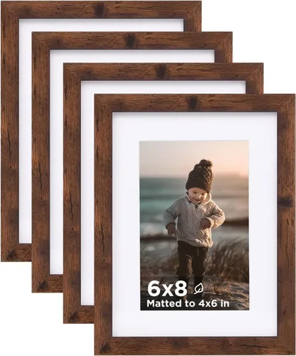 Vista 88 de KINLINK Marco de Fotos A3 Negro Juego de 4, Marcos de Fotos de Madera con Paspartú A4 con Plexiglás para A4 con Paspartú o A3 sin Paspartú
