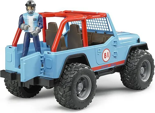Vista 2 de Bruder Jeep Cross Country Racer Vehículo con conductor Azul