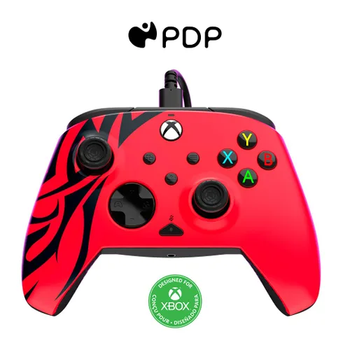 Vista 18 de PDP Gaming Xbox Series X S Red Bundle: REMATCH Wired Gamepad Controller & AIRLITE Wired Headset with Mic, Licensed Xbox One Gamepad, Customizable