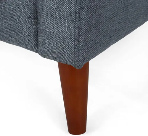 Vista 12 de Christopher Knight Home Evelyn Mid Century - Sillón de tela moderna, color gris oscuro, nogal