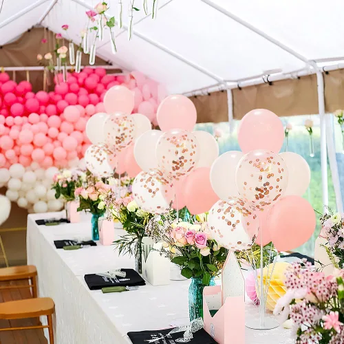 Vista 6 de Juego de 4 soportes para globos, kit de arco de globos para fiesta