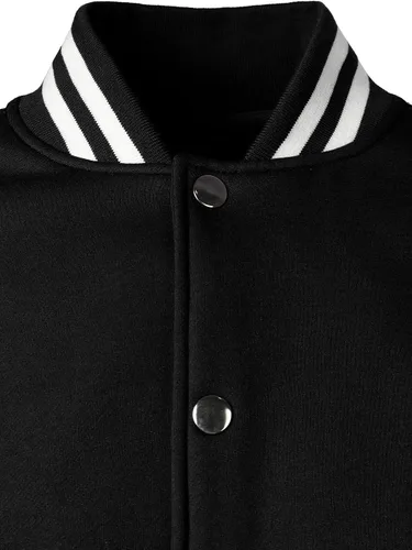 Vista 4 de HOOD CREW Chaqueta de béisbol Varsity para hombre de mezcla de algodón