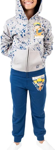 Vista 5 de Naruto Classic - Sudadera con capucha y cremallera gris para niños pequeños