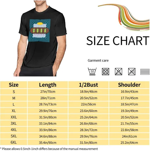 Vista 8 de Soda Music and Stereo - Camiseta de manga corta para hombre, diseño casual, cuello redondo, unisex, color negro