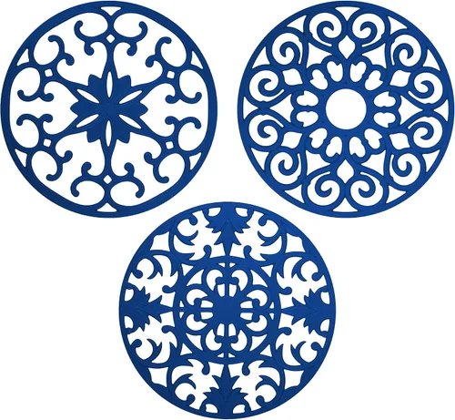 Vista 13 de GASARE, salvamanteles de silicona extra grandes, gruesos, de 10 pulgadas para platos calientes, ollas y sartenes, almohadillas calientes para Negro