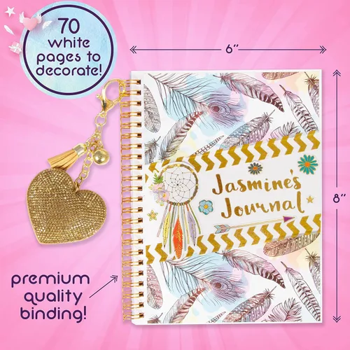 Vista 5 de Juego de diario Good Vibes de bricolaje solo por Craft Vibes - Diario personalizado - Diarios personalizados para niñas - Kit de álbum de recortes