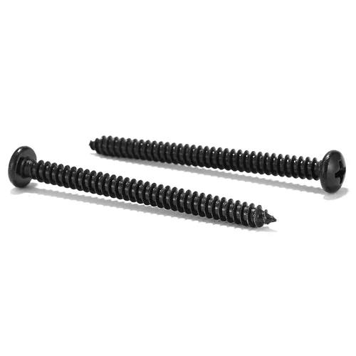Vista 14 de #4 x 1 Tornillo de Madera 100 Piezas 18-8 (304) Acero Inoxidable Cabeza Plana Tornillos Autorroscantes Rápidos para Paneles de Yeso Óxido Negro por
