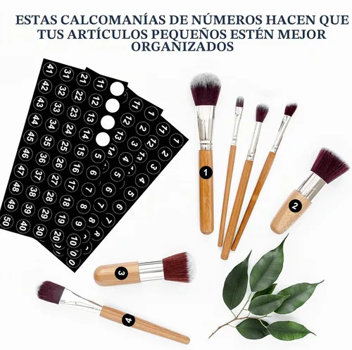 Vista 5 de Clabby - 50 hojas de calcomanías de números del 1 al 50 números, etiquetas