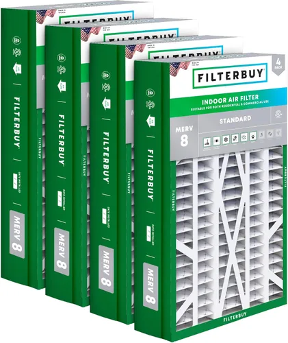 Vista 16 de Filterbuy Filtro de aire MERV 8 Essential Dust & Allergy Defense de 10 x 17 x 2 pulgadas (paquete de 4), filtros exteriores plisados electrostáticos