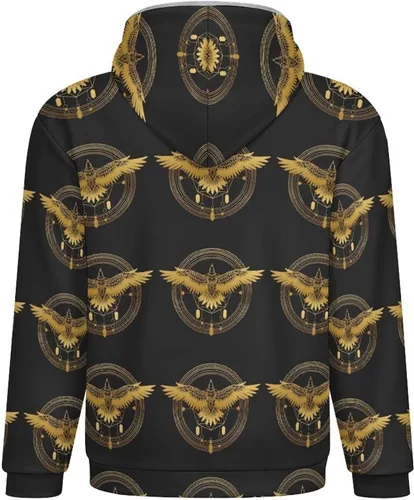 Vista 5 de Viking - Sudadera con capucha de forro polar, impresión 3D, con cremallera