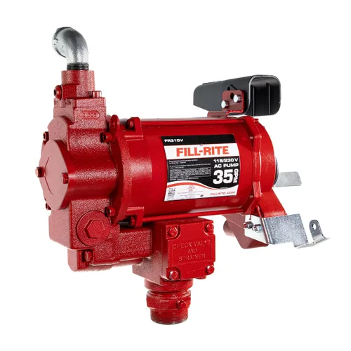 Vista 11 de Fill-Rite FR310VB 115V/230V 35 GPM Bomba de transferencia de combustible con manguera de descarga y boquilla automática (rojo)