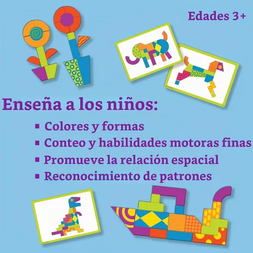 Vista 3 de MindWare Patrones de imaginación: juego creativo y magnético con formas estampadas