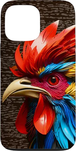 Vista 24 de Funda para teléfono iPhone XR Gallo Gallo de granja Animal Art Rooster