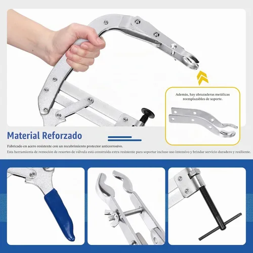 Vista 4 de Glarks 5 compresores universales de resorte de válvula con capacidad de 3.5 a 9 pulgadas y kit de lapper de válvula, 1 herramienta de extracción