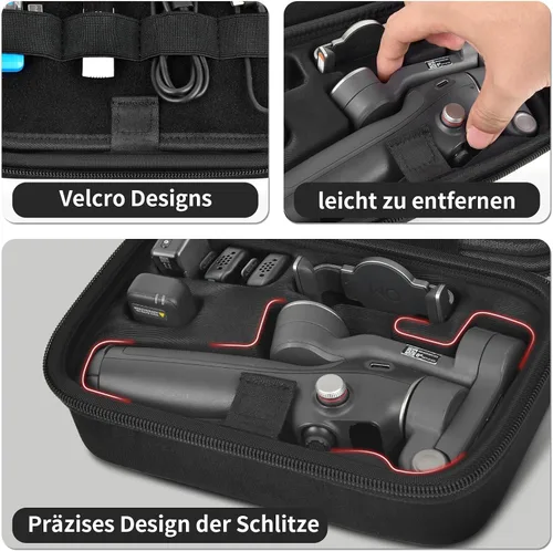 Vista 3 de Carcasa rígida de goma EVA para DJI Osmo Mobile 8/7P/7, color Negro