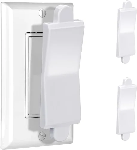 Vista 9 de PSZEZNZ - Cubierta protectora para interruptor de luz, cubiertas de salida de interruptor de luz para interruptores de pared modernos y planos