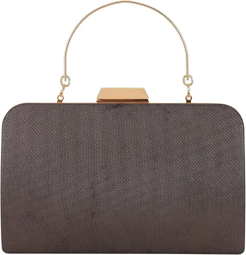 Vista 3 de ZHANNI Elegante caja de embrague de noche para mujer, con marco de metal, bolso de noche, bolso de mano, boda, graduación, fiesta, novia, embrague