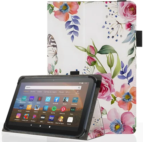 Vista 13 de Funda universal para tablet Android de 7 y 8 pulgadas, funda plegable delgada para todas las tabletas con pantalla táctil de 7 a 8.5 pulgadas