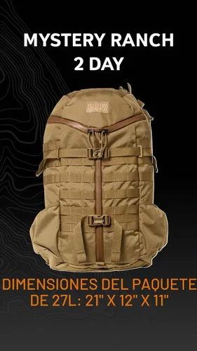 Vista 2 de Mystery Ranch Mochila de 2 días – Mochila táctica con fácil acceso y funda acolchada para computadora – Coyote, L/XL