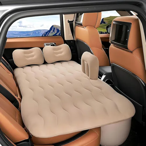 Vista 10 de Car Air Mattress Compatible with SUV Inflatable Car Back Seat Bed Portable Car Sleeping Air Mattress for Rear Seat Trunk Camping Travel